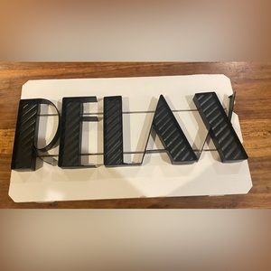 Better Homes and Gardens Relax wood and steel hanging wall art